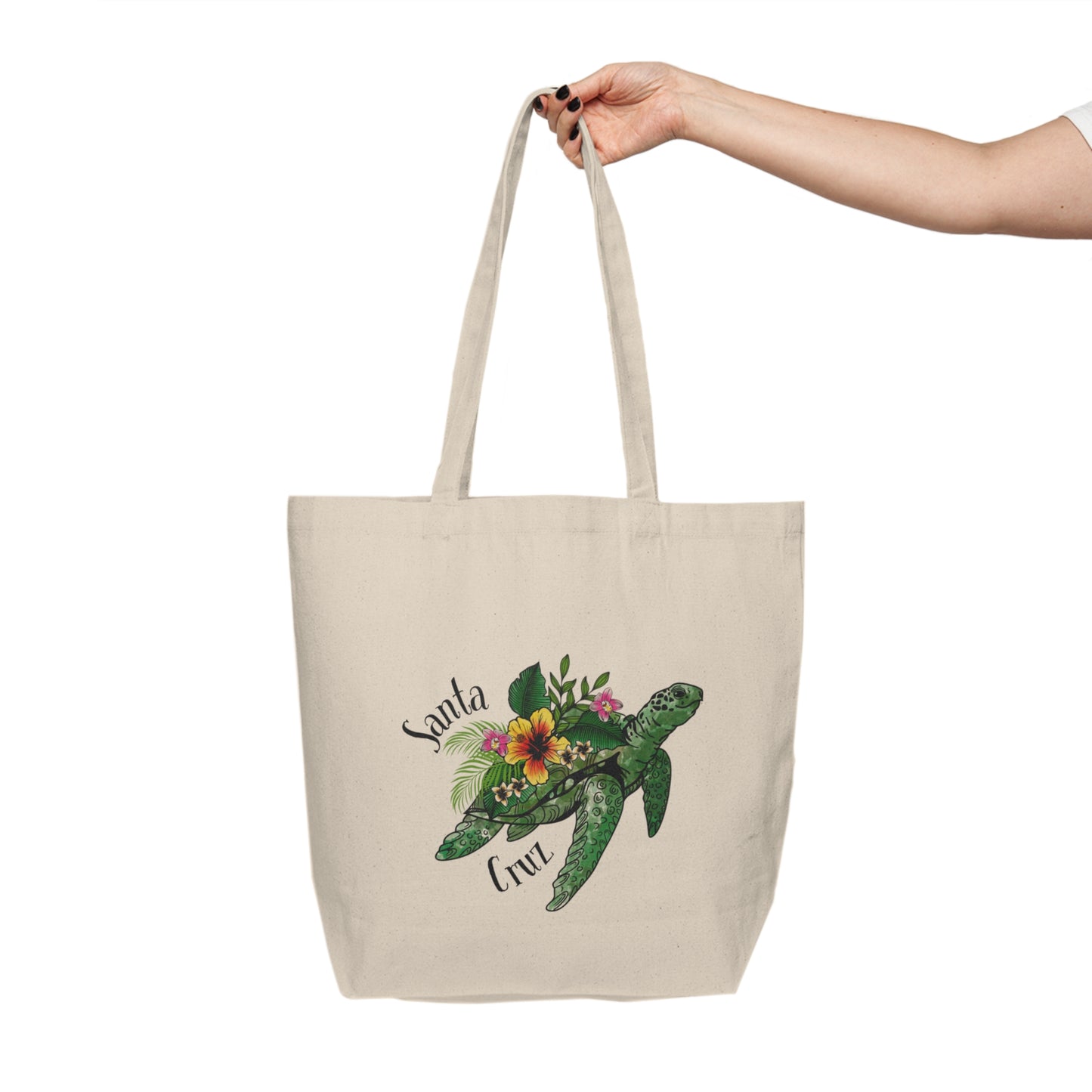 Spread Aloha Sea Turtle Canvas Shopping Tote