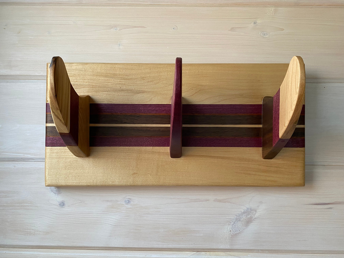 Hardwood Surfboard Fin Accessory Rack