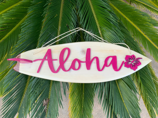 Aloha Surfboard Sign